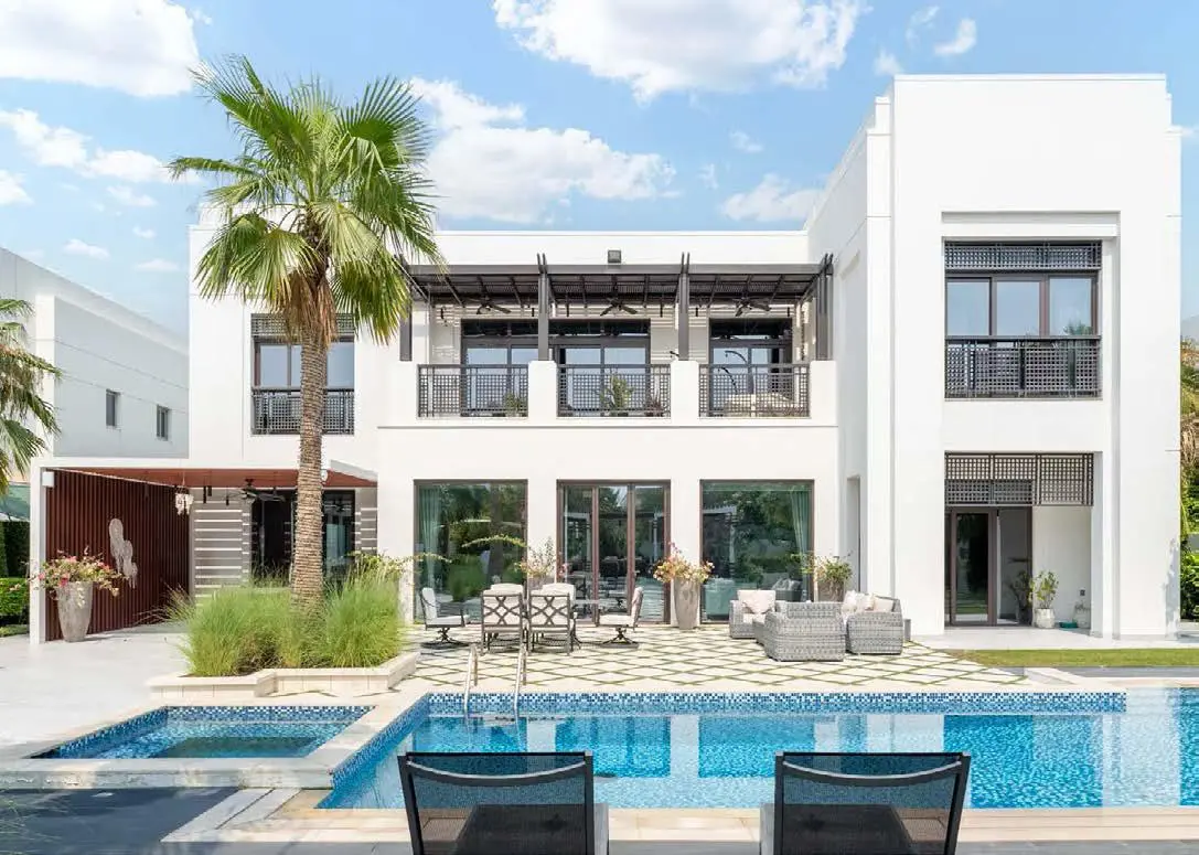 legant Modern Arabic villa exterior with traditional design touches and spacious entryway in Wadeem, Hudayriyat Island, Abu Dhabi.jpg