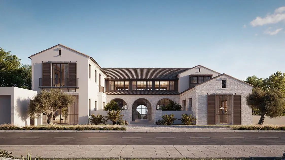 Nawayef East Hill modern villa exterior with floor-to-ceiling windows