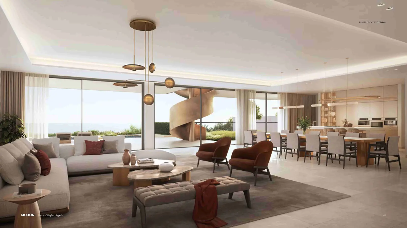 Multipurpose basement entertainment room in Nawayef West Hill villa Hudayriyat Island Abu Dhabi with private amenities