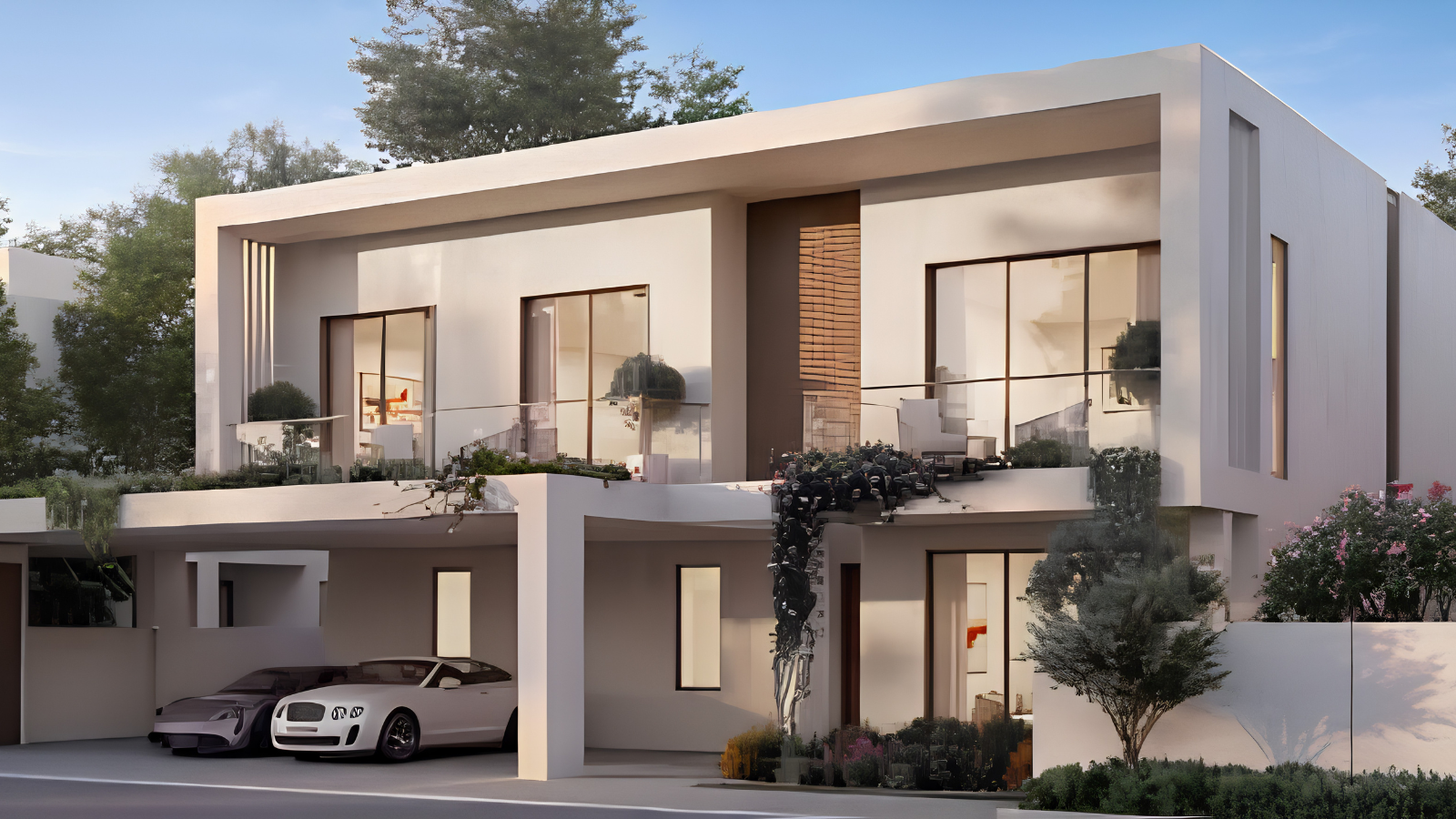 Wadeem Gardens villa with green spaces and pedestrian-friendly surroundings